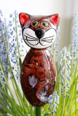 Keramik Katze mini in verschiedenen Farben