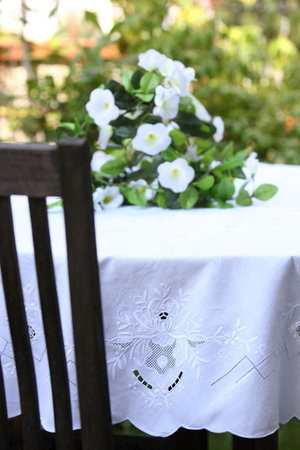 romantische Tischdecke für Haus u. Garten
