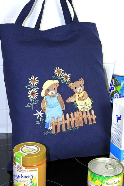Einkaufstasche aus Stoff Gärtnerbären