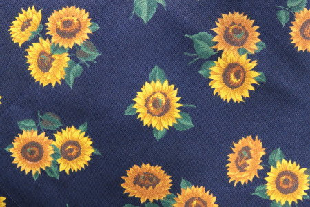 Tischdecke dunkelblau m. Sonnenblumen